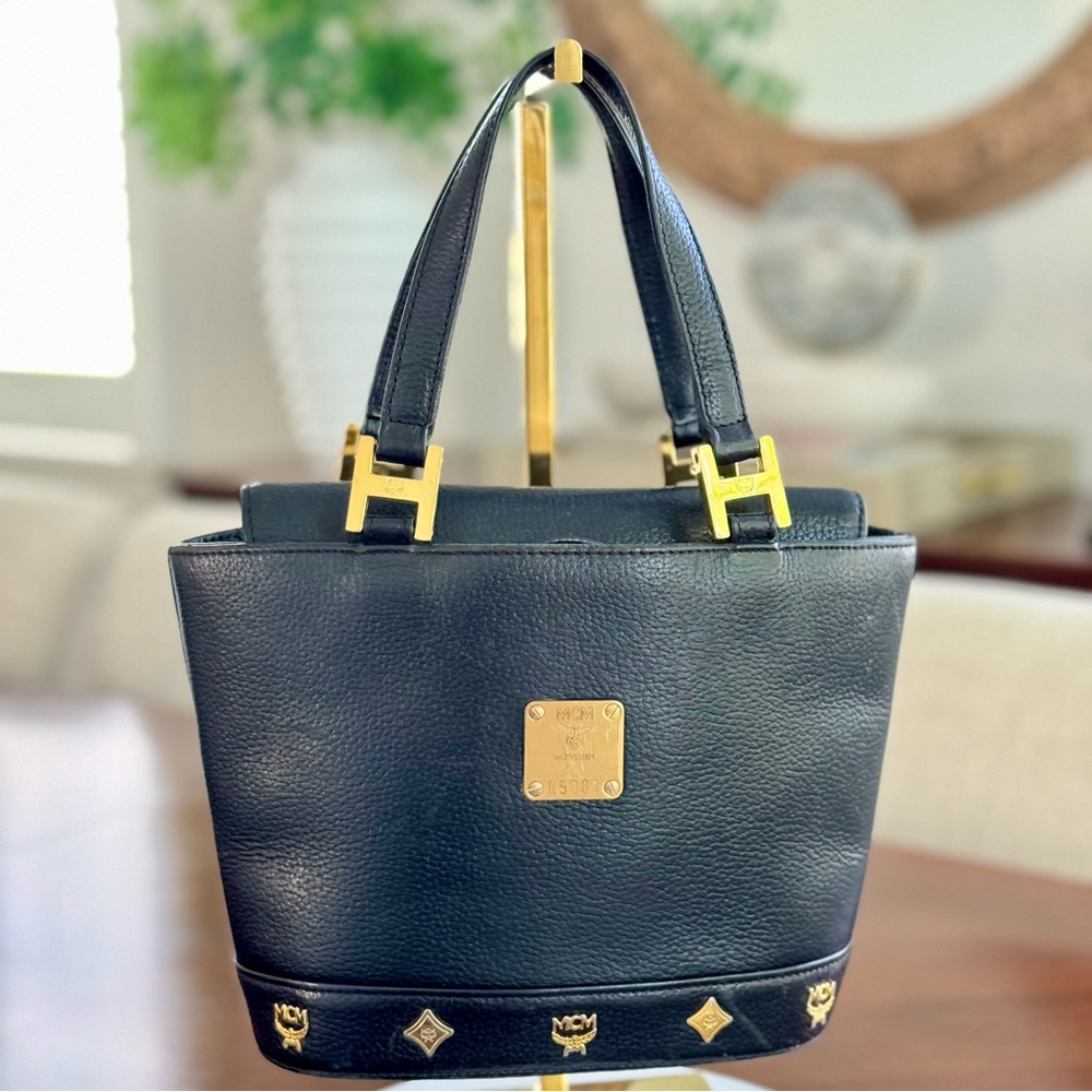 MCM Black Small Satchel Bag